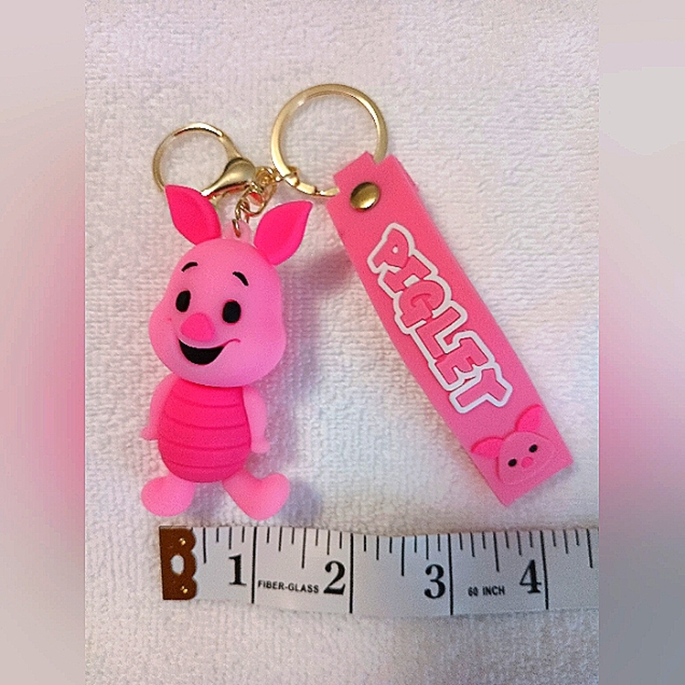 Piglet Keychain Wristlet Design Clip On